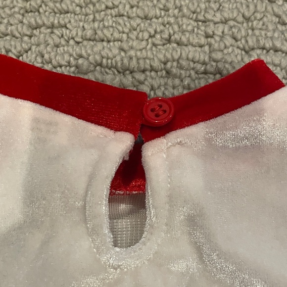 Disney Baby Minnie Mouse Red & White Velvet Long-Sleeve Dress - Picture 4 of 6